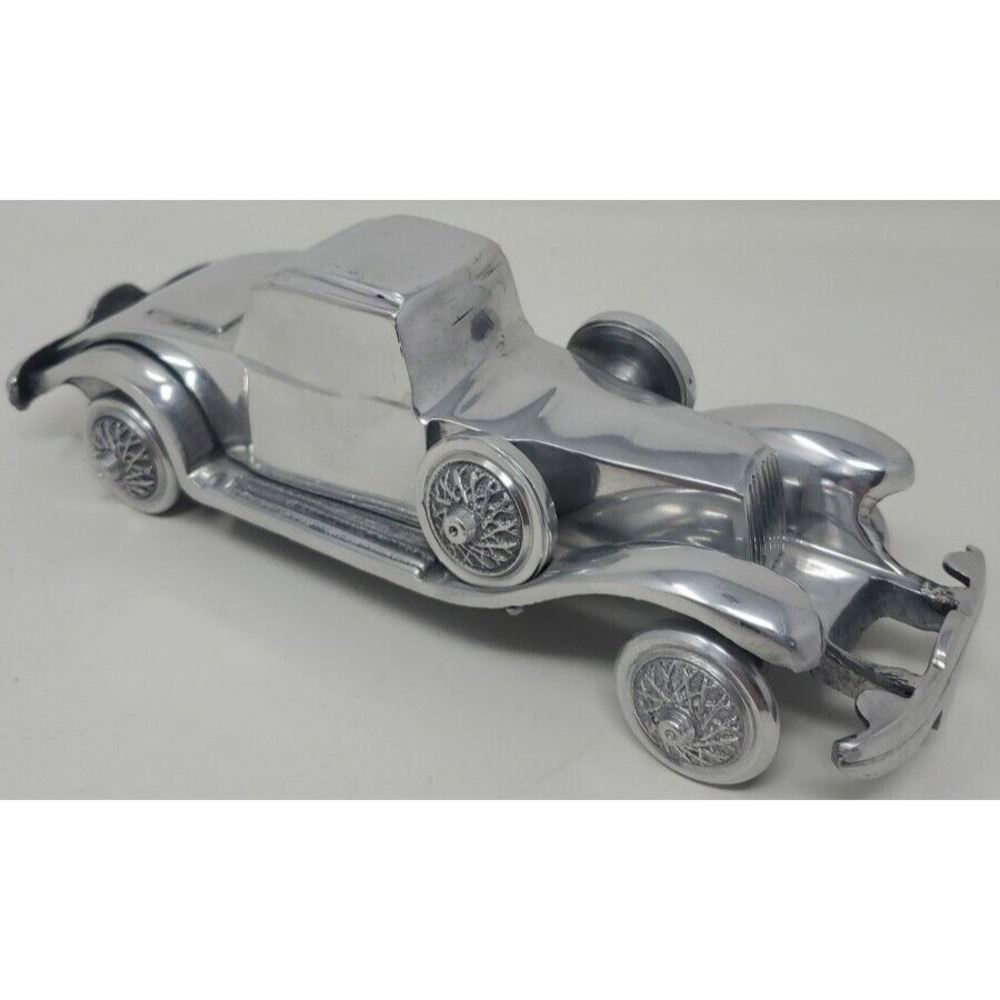 Polished Aluminum‎ Car-Table Desk Display-Wheels-Cast - 9" long